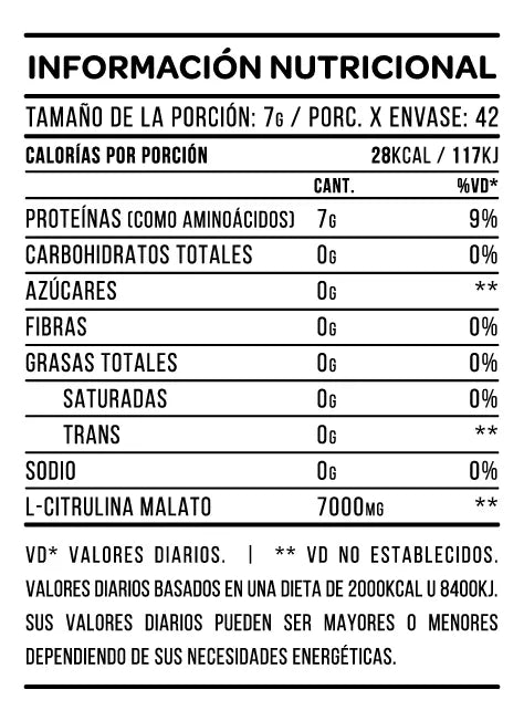 Oxido Nitrico L Citrulline Malate 300 Gr Star Nutrition Sabor Sin sabor