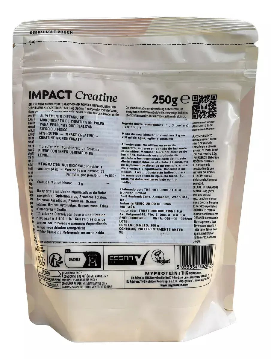 Creatina 250gr MY PROTEIN