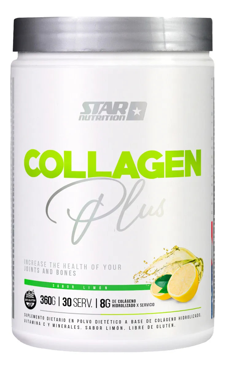 Collagen Plus 360gr En Polvo sabor limon Star Nutrition