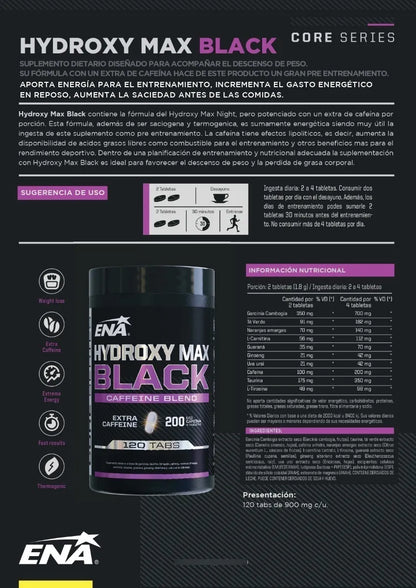 Hydroxy Max Black(120 Tabs) Ena