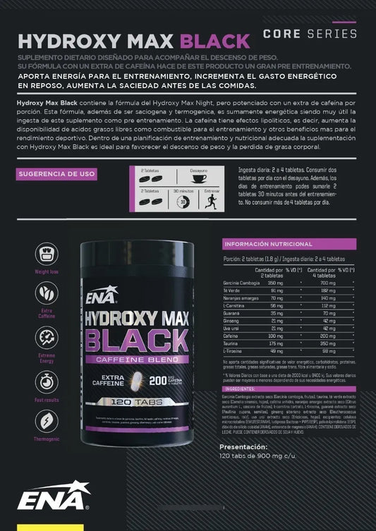 Hydroxy Max Black(120 Tabs) Ena