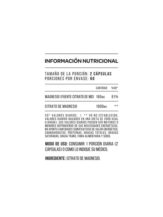 Citrato de Magnesio Star Nutrition